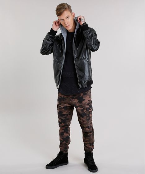 jaqueta masculina bomber 2 em 1