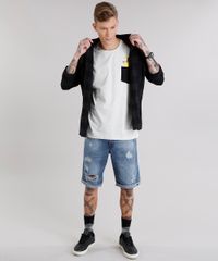 Camiseta-Masculina-com-Bolso-Hommer-Os-Simpsons-Manga-Curta-Gola-Careca-Cinza-Mescla-Claro-9150166-Cinza_Mescla_Claro_3
