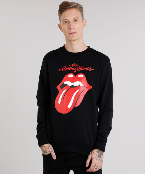 Blusao-Masculino-em-Moletom-The-Rolling-Stones-Gola-Careca-Manga-Longa-Preto-8851649-Preto_1