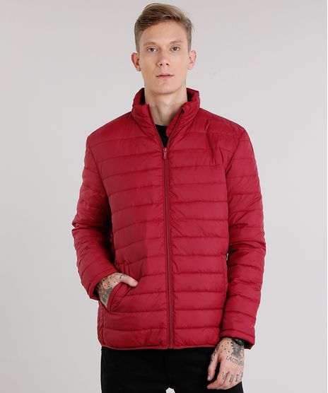 Jaqueta-Masculina-Puffer-Gola-Alta-com-Bolsos-Vinho-8830991-Vinho_1