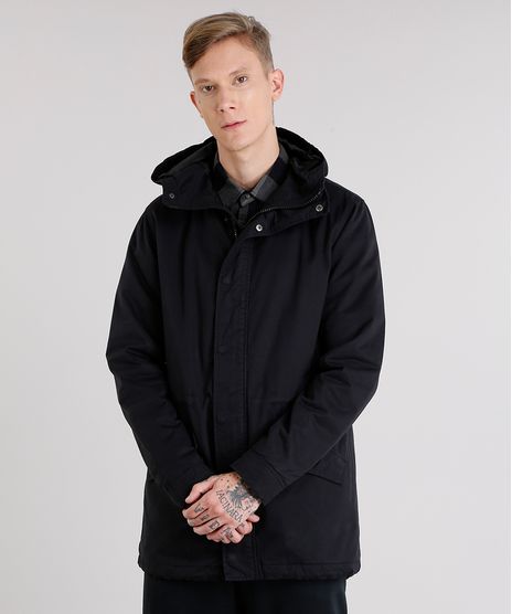 Parka-Masculina-Gola-Alta-com-Capuz-Preta-8855169-Preto_1