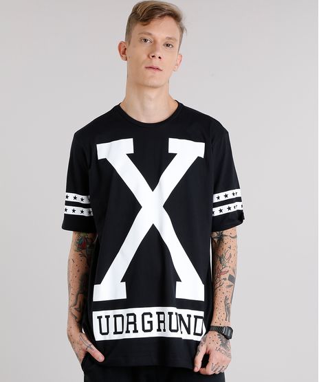 Camiseta-Masculina-Ampla--UDRGROUND--Manga-Curta-Decote-Careca-Preta-9152165-Preto_1