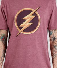 Camiseta-Masculina-The-Flash-Manga-Curta-Gola-Careca-Vinho-9149900-Vinho_4