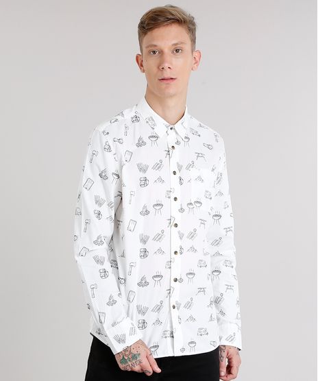 Camisa-Masculina-Estampada-com-Bolso-Manga-Longa-Off-White-8886263-Off_White_1