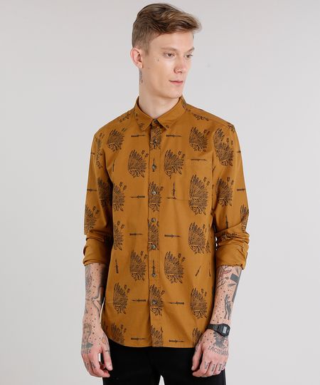 Camisa-Masculina-Estampada-Caveira-com-Bolso-Manga-Longa-Caramelo-8873904-Caramelo_1 Camisa-Masculina-Estampada-Caveira-com-Bolso-Manga-Longa-Caramelo-8873904-Caramelo_1
