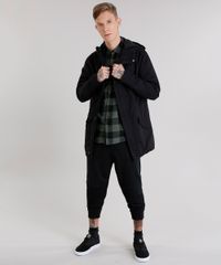 Camisa-Masculina-Xadrez-em-Flanela-com-Bolso-Manga-Longa-Verde-Militar-8623400-Verde_Militar_3
