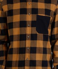 Camisa-Masculina-Xadrez-em-Flanela-com-Bolso-Manga-Longa-Caramelo-8623400-Caramelo_4