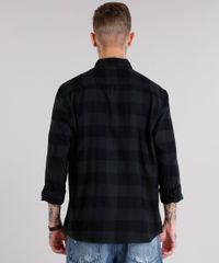Camisa-Masculina-Xadrez-em-Flanela-com-Bolso-Manga-Longa-Verde-Escuro-8623400-Verde_Escuro_2