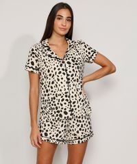 Pijama-Feminino-Camisa-Manga-Curta-Estampado-Animal-Print-Guepardo-com-Vivo-Contrastante-Bege-Claro-9974317-Bege_Claro_6