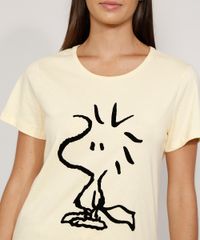 Pijama-Feminino-Manga-Curta-Woodstock-Snoopy-Flocado-Amarelo-9974457-Amarelo_2