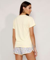 Pijama-Feminino-Manga-Curta-Woodstock-Snoopy-Flocado-Amarelo-9974457-Amarelo_4