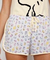 Pijama-Feminino-Manga-Curta-Woodstock-Snoopy-Flocado-Amarelo-9974457-Amarelo_5