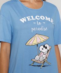Camisola-Feminina-Manga-Curta-Snoopy-Azul-9974459-Azul_2