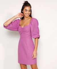 Vestido-Feminino-Curto-com-Franzido-Manga-Bufante-Roxo-9978248-Roxo_6