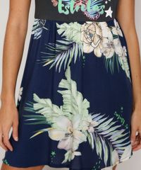 Vestido-Feminino-Curto-Evase--Olhe-para-as-Estrelas--Floral-Manga-Curta-Multicor-9975378-Multicor_4