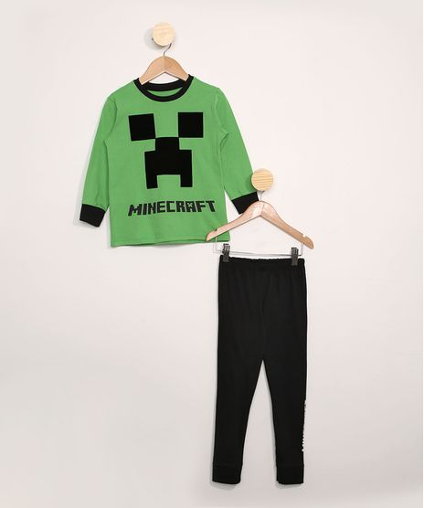 Pijama-Infantil-Manga-Longa-Minecraft-Verde-9978425-Verde_1