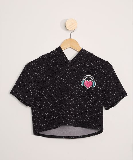 Blusa-Juvenil-Cropped-Manga-Curta-Estampada-Poa-com-Capuz-Preta-9975893-Preto_1