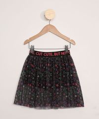 Saia-Infantil-de-Tule-Estampada-de-Estrelas-Preta-9974237-Preto_1
