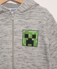 Blusa-de-Moletom-Infantil-Minecraft-com-Ziper-e-Capuz-Cinza-Mescla-9981012-Cinza_Mescla_2