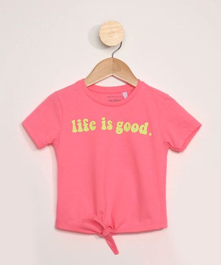 Blusa-Infantil-manga-Curta--Life-Is-Good--com-No-Rosa-Neon-9978548-Rosa_Neon_1