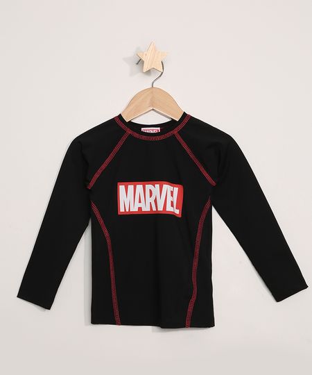Blusa-de-Praia-Infantil-Manga-Longa-Marvel-com-Protecao-UV50--Preta-9966194-Preto_1