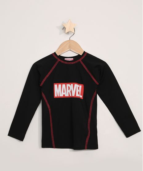 Blusa-de-Praia-Infantil-Manga-Longa-Marvel-com-Protecao-UV50--Preta-9966194-Preto_1