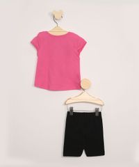 Conjunto-Infantil-Minnie-e-Margarida-de-Blusa-Manga-Curta-Rosa---Bermuda-Preta-9967579-Preto_3