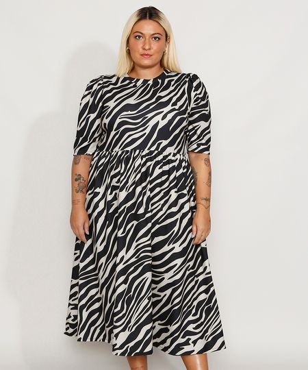 Vestido-Feminino-Plus-Size-Mindset-Midi-Estampado-Animal-Print-Zebra-Manga-Bufante-Off-White-9987229-Off_White_1