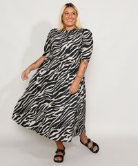 Vestido-Feminino-Plus-Size-Mindset-Midi-Estampado-Animal-Print-Zebra-Manga-Bufante-Off-White-9987229-Off_White_3