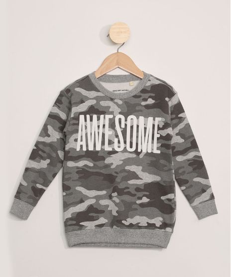 Blusa-de-Moletom-Infantil-Estampada-Camuflada--Awesome--Cinza-Mescla-9989326-Cinza_Mescla_1