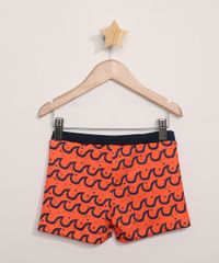 Sunga-Infantil-Boxer-Estampada-de-Ondas-com-Protecao-UV50--Laranja-9980520-Laranja_2