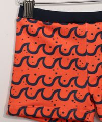 Sunga-Infantil-Boxer-Estampada-de-Ondas-com-Protecao-UV50--Laranja-9980520-Laranja_3