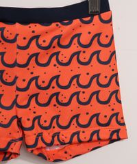 Sunga-Infantil-Boxer-Estampada-de-Ondas-com-Protecao-UV50--Laranja-9980520-Laranja_4