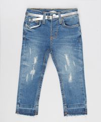 Calca-Jeans-Infantil-Barra-Desfiada-com-Cinto-Metalizado-Azul-Medio-9141720-Azul_Medio_1