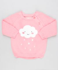 Sueter-Infantil-Nuvem-em-Trico-com-Botoes-Gola-Redonda-Manga-Longa-Rosa-8921809-Rosa_1