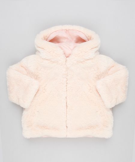 Jaqueta-Infantil-de-Pelo-com-Capuz-Rose-8907281-Rose_1