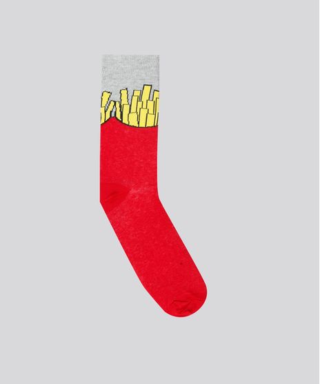 Meia-Masculina-Divertida-Batata-Frita-Cano-Longo-Vermelha-9158695-Vermelho_1