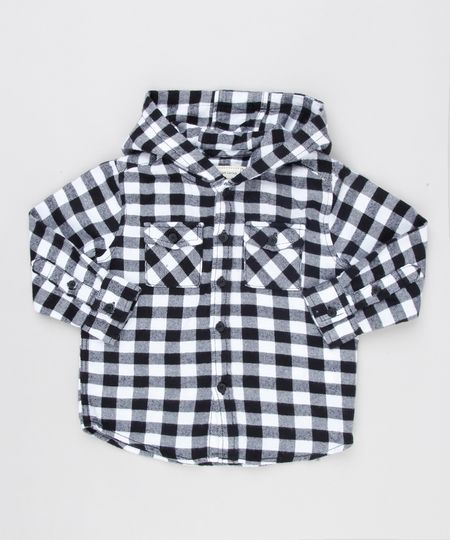 Camisa-Infantil-Xadrez-em-Flanela-com-Capuz-Manga-Longa-Preta-8853428-Preto_1