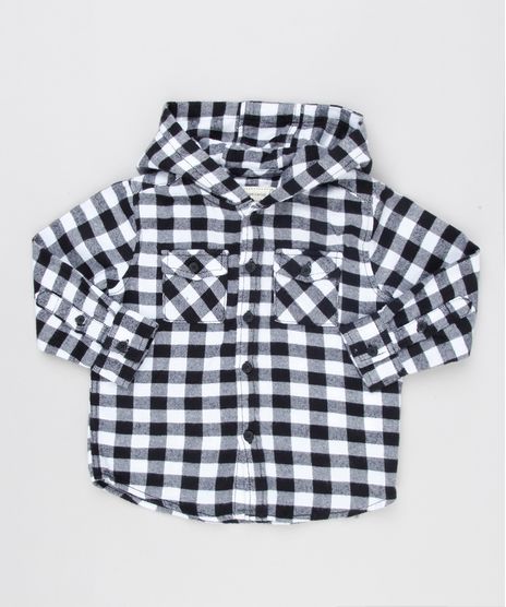 Camisa-Infantil-Xadrez-em-Flanela-com-Capuz-Manga-Longa-Preta-8853428-Preto_1