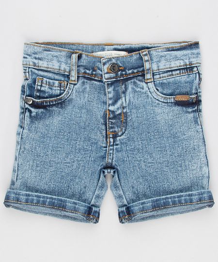 Bermuda-Jeans-Infantil-Marmorizada-Barra-Dobrada-em-Algodao---Sustentavel-Azul-Medio-9153330-Azul_Medio_1