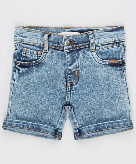 Bermuda-Jeans-Infantil-Marmorizada-Barra-Dobrada-em-Algodao---Sustentavel-Azul-Medio-9153330-Azul_Medio_1