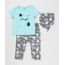 Conjunto-Infantil-de-Camiseta-Manga-Curta-Verde---Calca-Estampada-de-Ursos---Babador-em-Algodao---Sustentavel-Chumbo-8908965-Chumbo_1