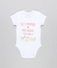 Body-Infantil--Se-a-Mamae-Nao-Deixar-Peca-Para-a-Vovo--Manga-Curta-Decote-Redondo-em-Algodao---Sustentavel-Branco-8915732-Branco_1