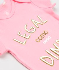 Body-Infantil--Legal-Como-Minha-Dinda--Manga-Curta-Decote-Redondo-em-Algodao---Sustentavel-Rosa-8915718-Rosa_4