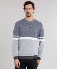 Sueter-Masculino-Bicolor-com-Listras-em-Trico-Gola-Redonda-Manga-Longa-Azul-Marinho-8851858-Azul_Marinho_1 Sueter-Masculino-Bicolor-com-Listras-em-Trico-Gola-Redonda-Manga-Longa-Azul-Marinho-8851858-Azul_Marinho_1