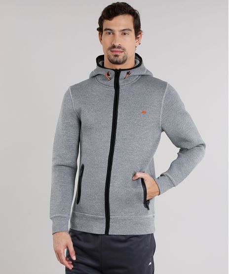 Blusao-Masculino-Esportivo-Ace-em-Moletom-Gola-Alta-com-Capuz-Cinza-Mescla-Escuro-8865002-Cinza_Mescla_Escuro_1