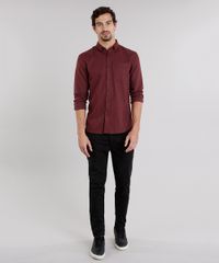 Camisa-Masculina-Comfort-em-Flanela-Manga-Longa-Vinho-8860673-Vinho_3