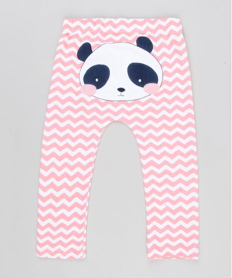 Calca-Infantil-Panda-Estampada-Chevron-em-Algodao---Sustentavel-Off-White-8795979-Off_White_1