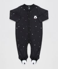 Macacao-Infantil-Mickey-Mouse-Estampado-de-Estrelas-Manga-Longa-em-Algodao---Sustentavel-Preto-8928711-Preto_1
