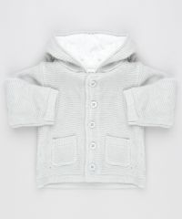 Casaco-Infantil-em-Trico-com-Capuz-de-Orelhinhas--Cinza-Claro-8986673-Cinza_Claro_1